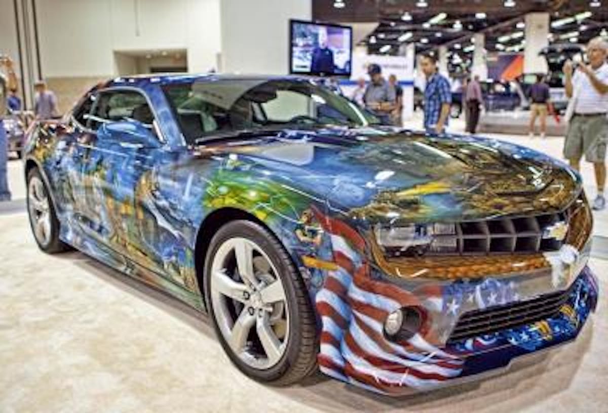 Camaro 2011 Custom Paint Auto Show American Pride F