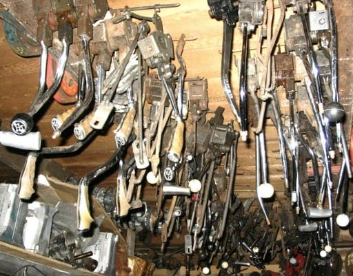 There are several Hurst Pistol Grips among the shifters. Images: eBay