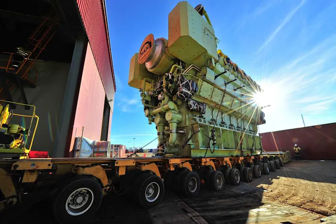Man Deisel Engine installation at Owen Springs Power Station, Alice Springs