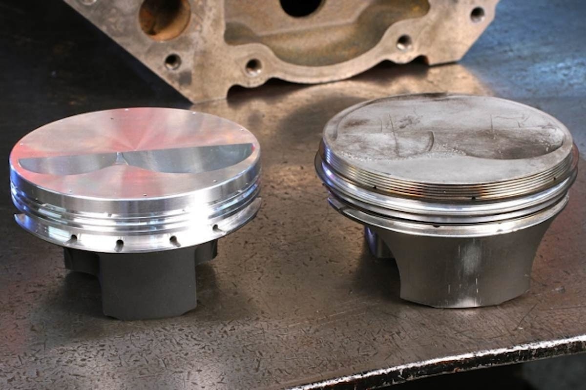 We moved from 11.5:1 JE pistons to 9.75:1 JE pistons for 2013. This drop in compression will be helpful as we attempt to digest the 28+ psi of the F1X.