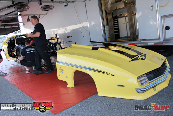 Bubba Stanton is running a new paint scheme this year with the Yenko striped Camaro owned by Roger Henson. Henson Motorsports has teamed up with Mitchell and Jason Scruggs for 2013 and it’s working out well so far according to owner Roger Henson. 