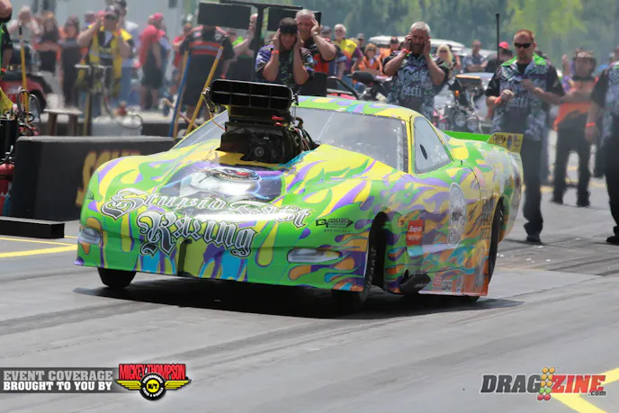 Frankie Taylor ran hard enough for fourth this session with an easy 3.697 @ 206 MPH.