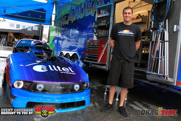 I spoke with Extreme Pro Stock number one qualifier Trevor Eman this morning to catch up what’s new for Team Aruba for the 2013 season. He is still running the same car and engine as last year with some new developments implemented into the Kaase Hemi when it was freshened last month. Trevor made it to the semi finals at Rockingham so they are off to a good start for the year. Some new crew members have come on board for this year as well to compliment Bobby Hicks, John Peterson, Trevor and his father Ven. Pat Norcia from RAM Clutches, Doug Schriefer from Braswell Carburetion and Greg Brown from John Kaase Racing Engines. The team is based out of Union, South Carolina here in the United States with Trevor and other team members flying in from Aruba for assorted races. “We are certainly happy with the number one qualifier position at Hardee’s Georgia Drags VII. It’s certainly been a long time since we have been able to grab a top qualified or a win so to achieve that this weekend has been very rewarding and encouraging.” – Trevor Eman.