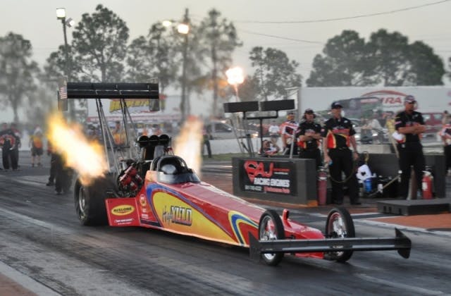 Kyle Wurtzel took both rounds from Bruce Litton in Top Fuel on Saturday
