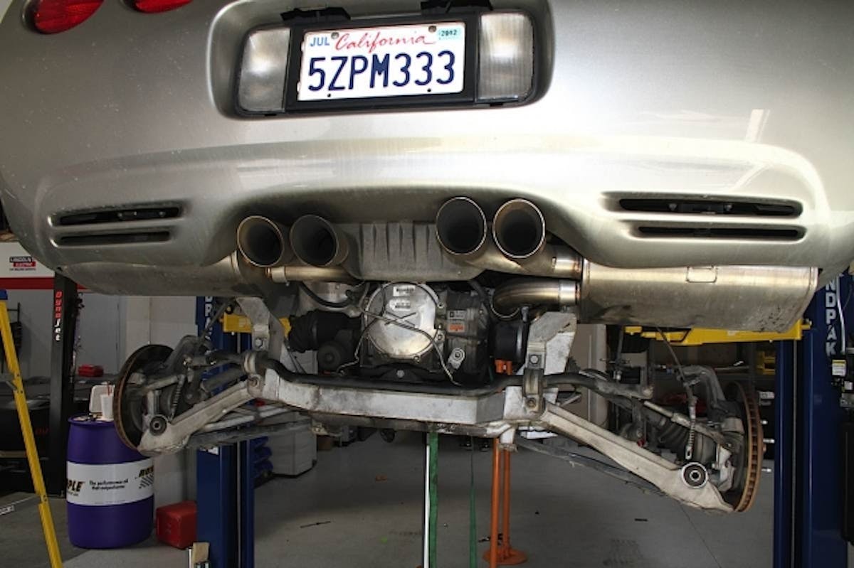 The "easy" way to do a clutch swap on a late model Corvette is to drop the entire driveline and rear suspension. 