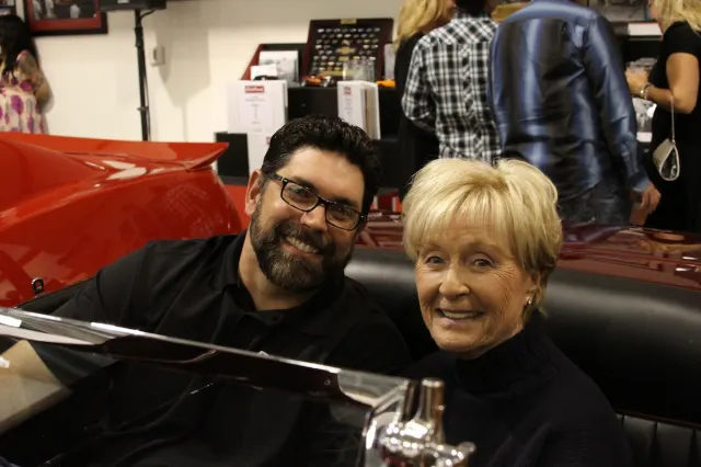 Filling in for the recovering Christi Edelbrock was the family matriarch, Nancy Edelbrock, seen here with Dennis Pittsenbarger.