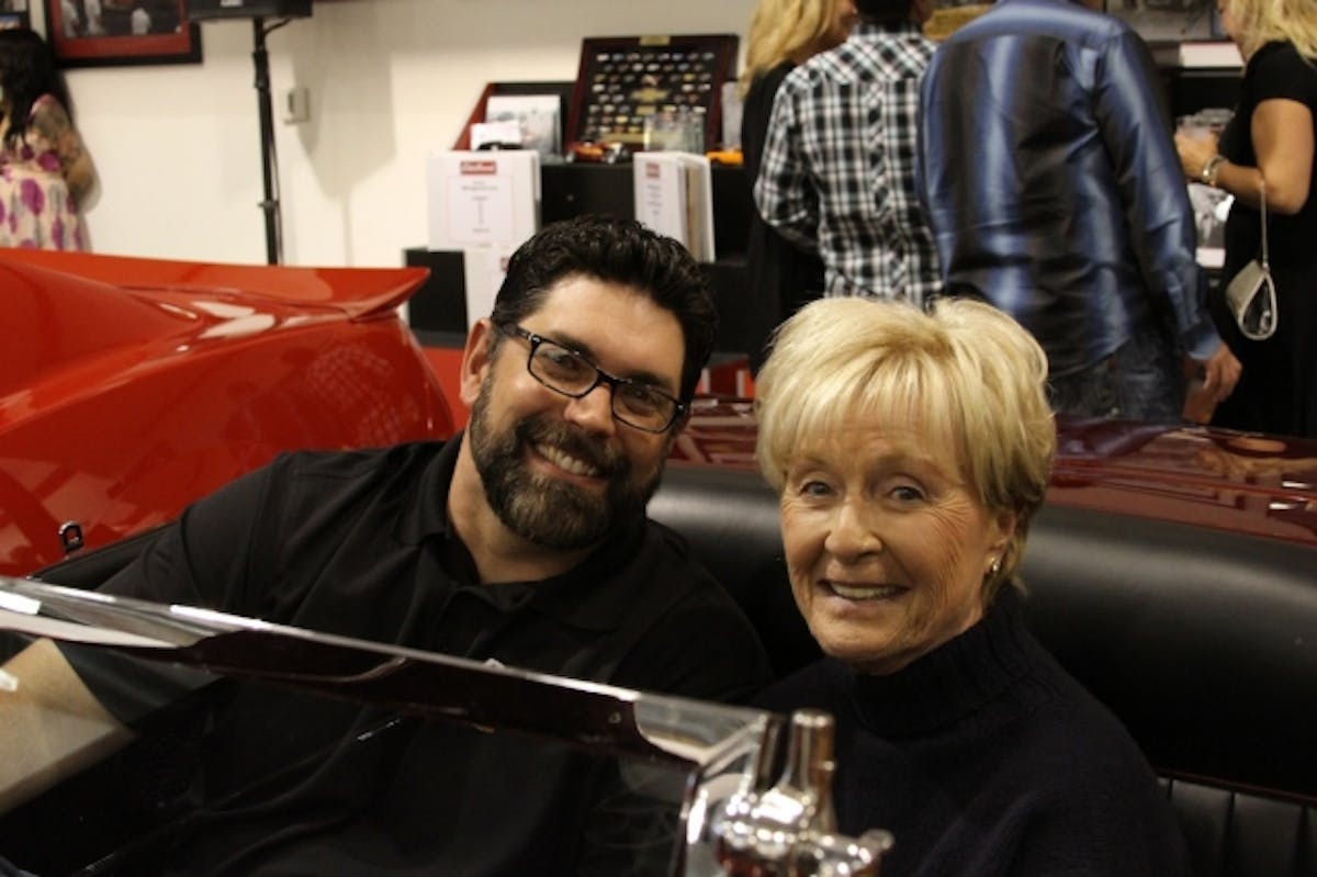 Filling in for the recovering Christi Edelbrock was the family matriarch, Nancy Edelbrock, seen here with Dennis Pittsenbarger.