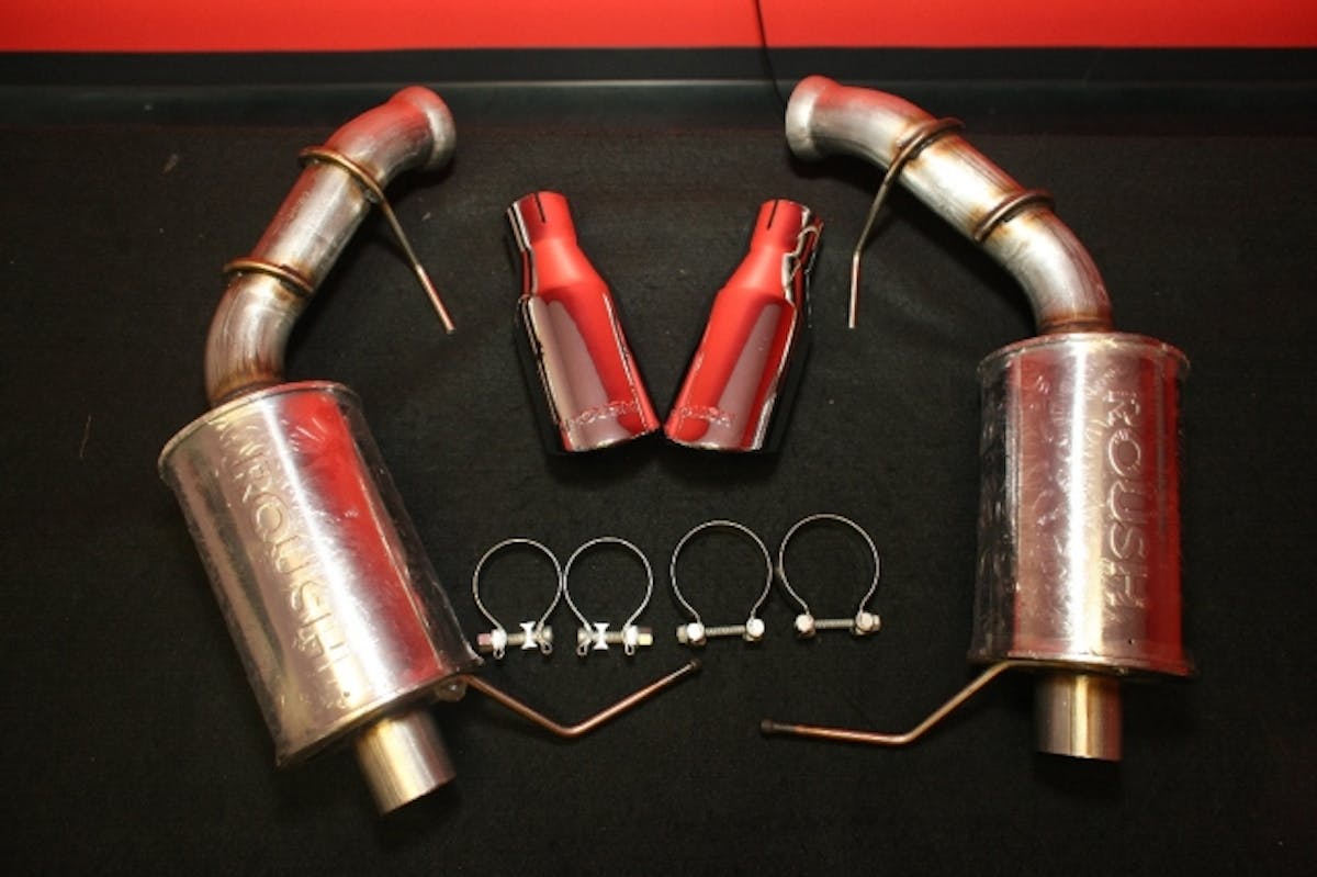 The Roush Performance Axle-back muffler kit added a nice aggressive tone to the car, one we're very happy with.