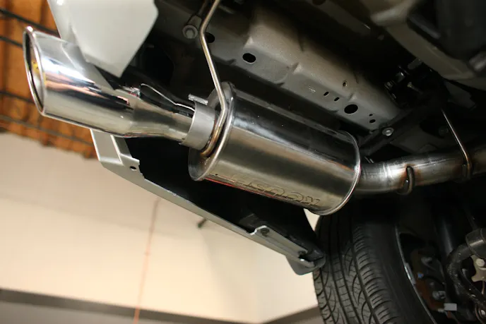 The mufflers install in the stock hangers, meaning a minimum of muss and fuss during installation.