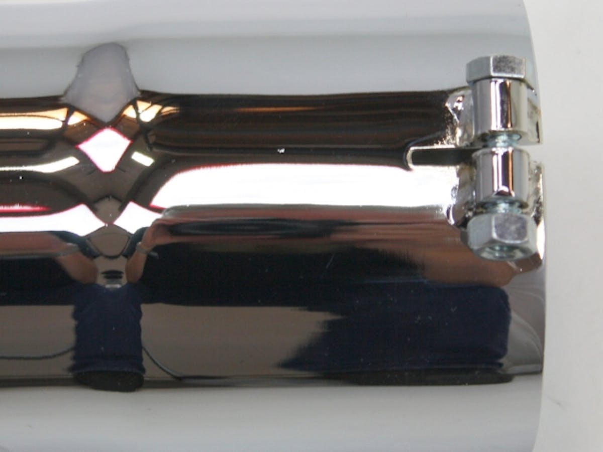 The sidepipes are a clamp-fit to the header collector.