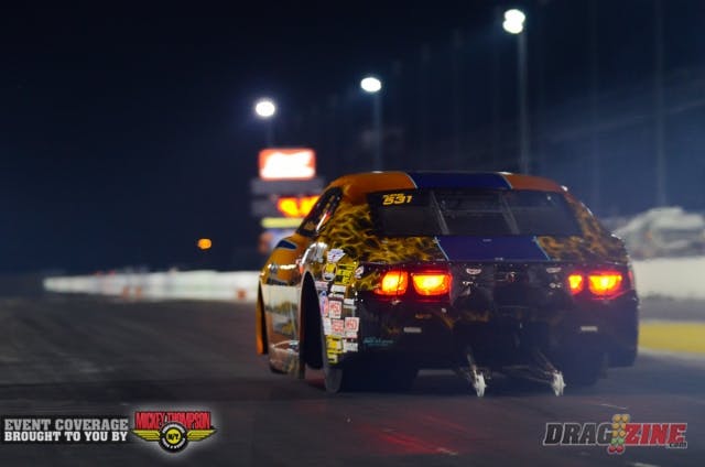 John DeFlorian took the scenic route in the third session, driving hard toward the left wall with the wheels in the air before he wisely lifted.