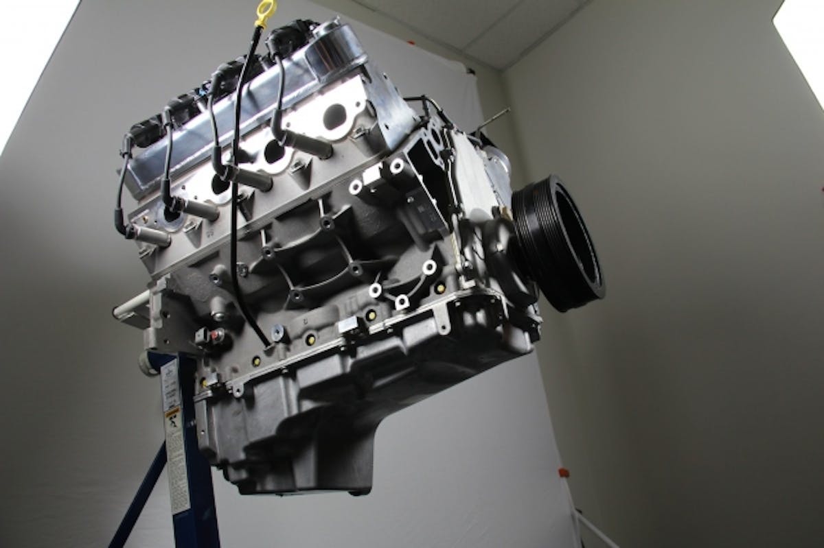 We chose a very stock-like wet sump oil pan that provided plenty of clearance at the cross member.