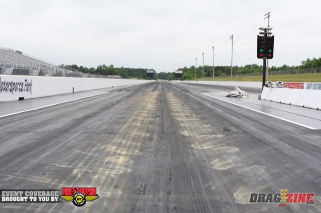 For yesterdays test session the Traction Twins had each lane prepped differently, the left side for the Pro Drag Radial cars, the right for the slick tire cars. The radial side was working well with several of those testing in the 4.4X range. Of course the other side was on point as well.