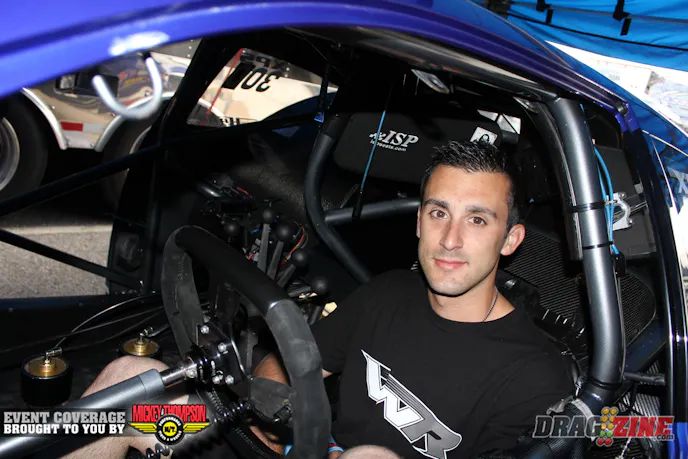 Larry Obrien has NHRA Pro Stock driver Vincent Nobile driving for him this weekend sitting in for Mark Martino in the Bear’s Performance Extreme Pro Stock 2010 Dodge Avenger. This is Vincent’s first time racing at an ADRL event but he has been at several races in the past as John Pluchino is his uncle and also races in XPS. With two qualifying runs in the car his number six position in the field is good for the team. Bears Performance makes aftermarket components for a variety of application including the block and heads for this car and other engine designs. Jon Kaase builds the engines for the team. “It’s definitely different, something to get used to with the big power in these mountain motors. I’ve got a few laps under my belt now; I’m getting a little bit more comfortable. I’m really thrilled that Larry gave me the opportunity to be here this weekend” – Vincent Nobile. 