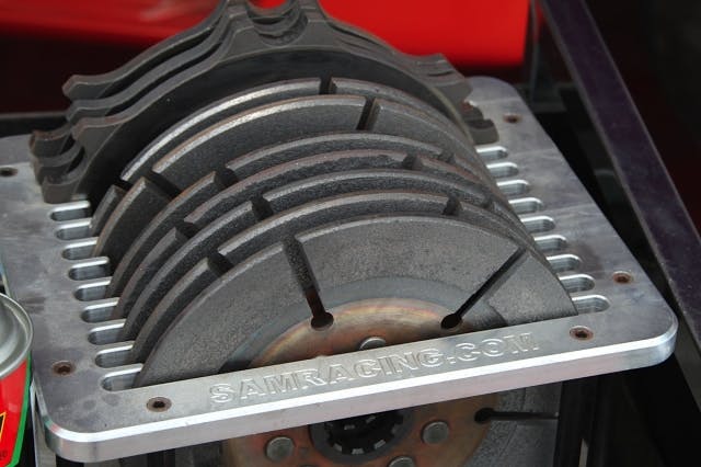 There's quite a bit of between-rounds maintenance required for cars equipped with 'slider' clutches...