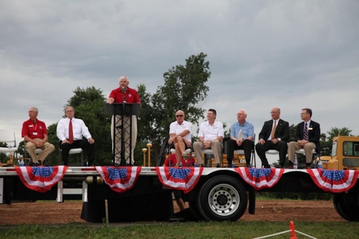 Wendle Strode at the microphone.