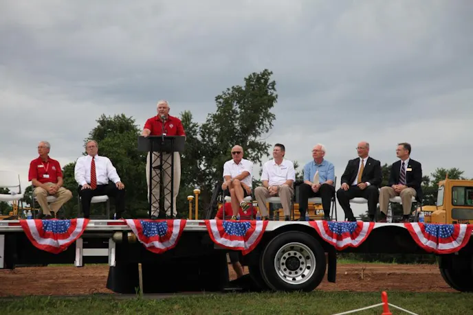 Wendle Strode at the microphone.
