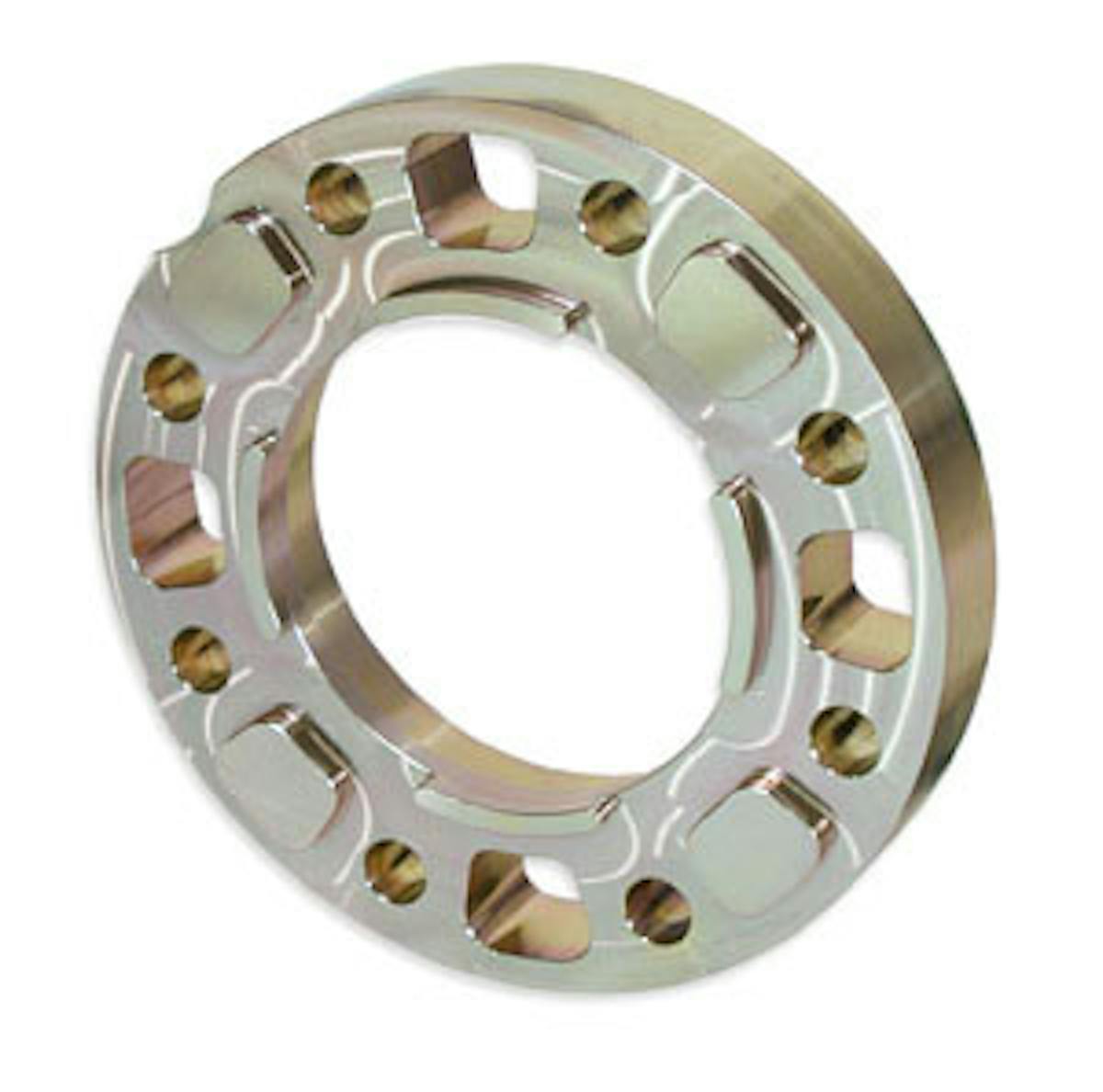 The Modular housings use spacers like these to create the needed space between four link brackets or to widen the housing to fit a particular vehicle con configuration. You can see the male/female machining that allows the parts to fit together without placing stress on the bolts.