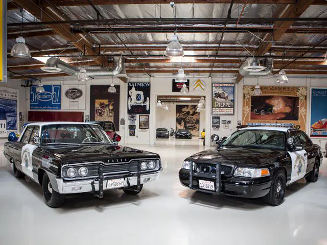 Dodge and Ford cop cars