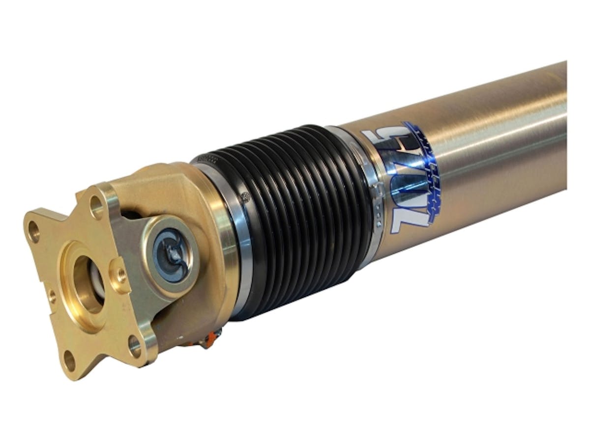 Among the driveshafts in the Mark Williams 7075 Alloy lineup is a direct replacement shaft for the GT500 Ford Mustang. The only slip-style shaft that Mark Williams produces, this replaces the stock two-piece driveshaft in the Shelby and offers a stronger and lighter choice for the high torque and 150+ mph speeds the production car is capable of.