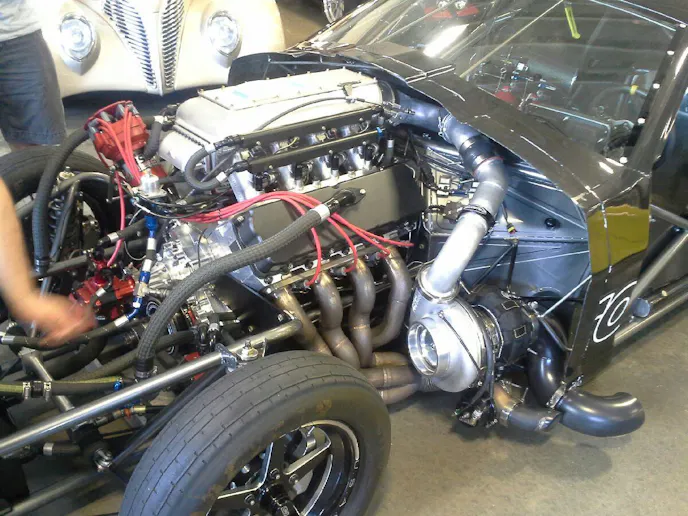 The Mustang is powered by a Proline 481X Engine Precision Promod Gen II 88 Turbos Proformance Racing Transmission Turbo 400 Menscer Motorsports AFCO Canister Shocks Protorque Convertor