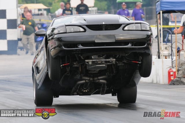 Brian Camobell's wheelstand in the final looked great for the photographers, but it cost him, as he missed a shaft with the wheels dangling in the air and slowed, allowing Don Baskin to cruise on by for the Mean Street victory.