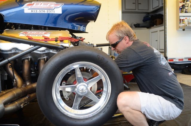 Jim Widener scored his first NMCA Pro Street victory in convincing fashion in Joliet, running a consistent string of low six-second laps. Widener admits his combination is geared toward the heat, due in large part to the design of the aging Cougar chassis in which the engine is set back several inches further than usual. "The car reacts well in the heat, but in the cooler weather, it really wants to carry the wheels." Widener said the plan this weekend is simply "to go A to B", and if his bracket-like consistency in Joliet was any indication, Widener might have another "Wally" trophy to put on his mantle at the close of the weekend.