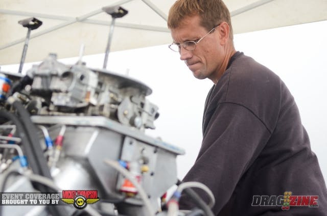Billy Glidden has struggled to get down the racetrack in today's heat, blowing the tires off his Mickey Thompson-backed Mustang right at the hit in both of today's final qualifying sessions. Glidden 