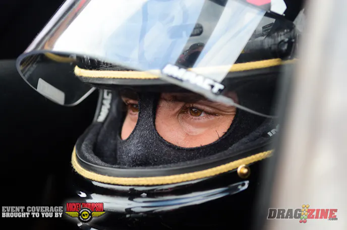 Steve Torrence sent Spencer Massey packing in the semifinals of the Top Fuel Traxxas Shootout with low elapsed time of the weekend, a 3.81.