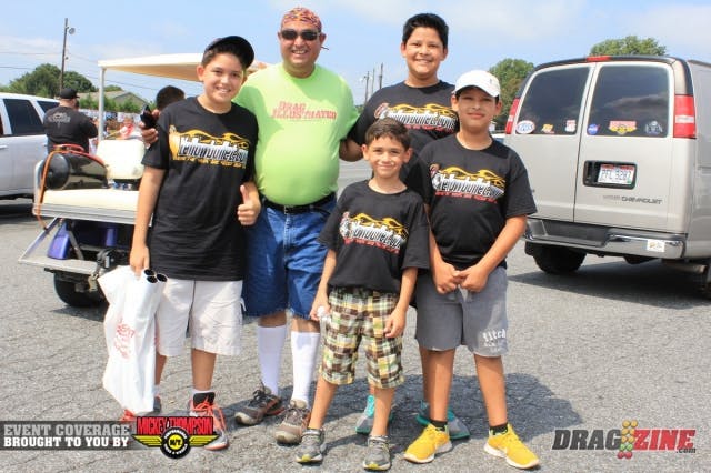 You can't pass up family photo ops like this one with all the kids decked out in YB gear.