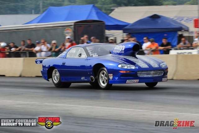 Scotty G is the quickest qualified nitrous car running a 4.54 @ 154 in today’s session. The engines are built in house with Induction Solutions nitrous and EFI.