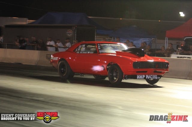 Ron Rhodes recaptured the quickest small block nitrous run with a 4.679 @ 149.58 MPH, he will need a 4.725 to make it an official record this weekend. He sits second in X275 behind Bruder's improved 4.63 @ 157.