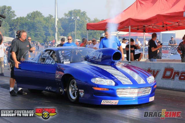 Guadagno also improved to a 4.45 @ 158 this morning, a very nicd run for the nitrous fed Camaro based out of new York making Scotty, Frank, Pete, Anthony and crew very happy.