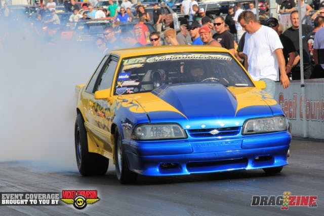 John Keesey improved from a 5.07 to a 5.02 @ 143 staying number one in Ultra 275. He is knocking on the 4 second zone for sure now. Will the barrier be broken later today??