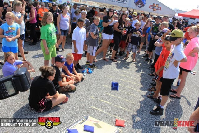 This is the second year for the kids bean bag toss. There were many children participating, more than last year. Always a good thing to include some fun for the kids at events like this.