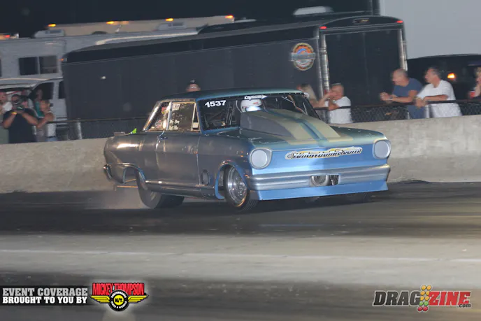 Scott Kline lost traction early in his Outlaw Big Tire match with Michael Pollaro. He nearly saved it but wound up in the wall. He is also uninjured thankfully.