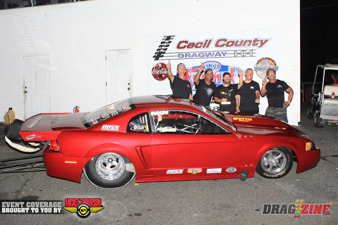 Doug Sikora traveled all the way from Apple Valley, California to compete in Outlaw 10.5 at the fourth annual Yellow Bullet Nationals meeting up with Steven Gorman in the final. Sikora took the starting line advantage with a nice .012 light and going on to earn the victory with a 4.341 to Gorman's game 4.344 for a great side by side final round.