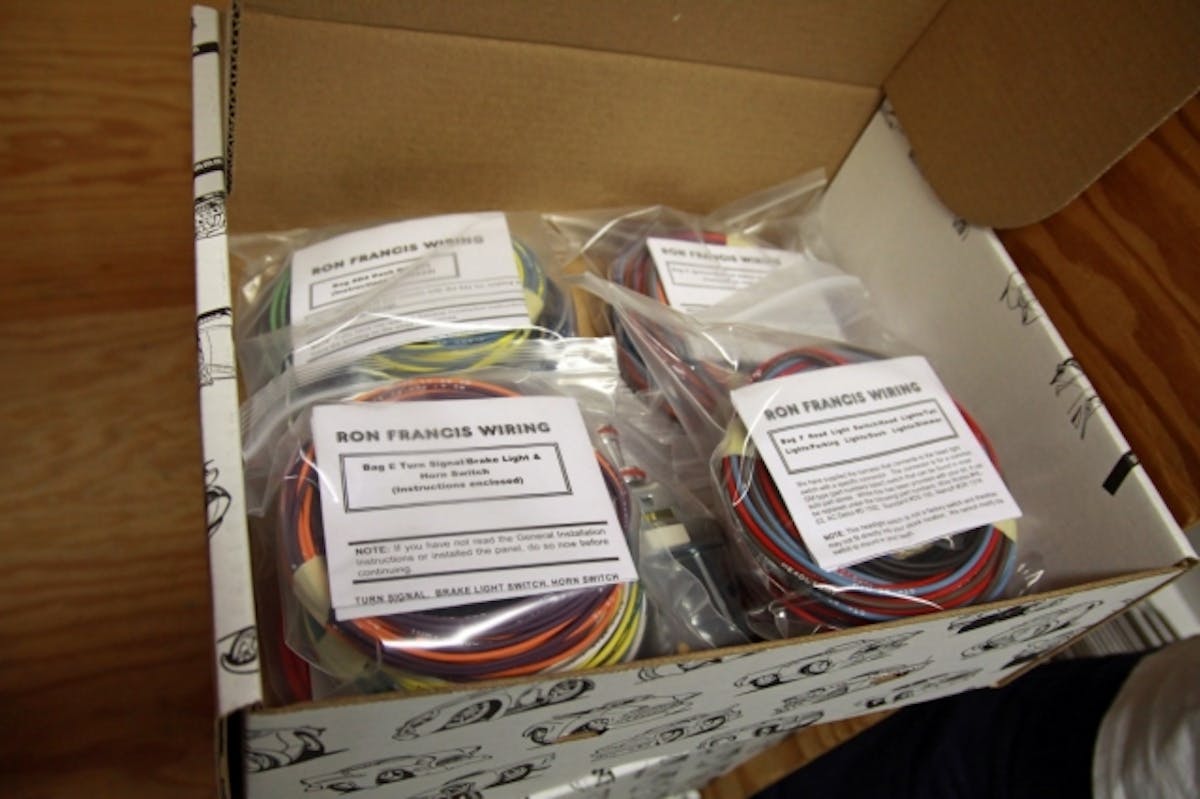 Here's a nearly-finished kit awaiting packaging. As an order comes through, the specific 'bags' for the particular kit are picked form the warehouse and assembled into a neat and tidy box. The simplicity of the kits is nice to see.