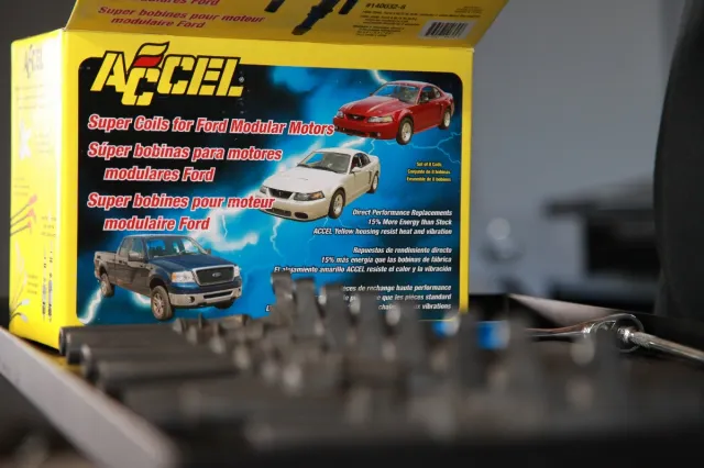 The eight-pack of coils show up complete with the silicone boots; all you need to get them installed is a basic mechanic's toolset with metric sockets and a swivel.