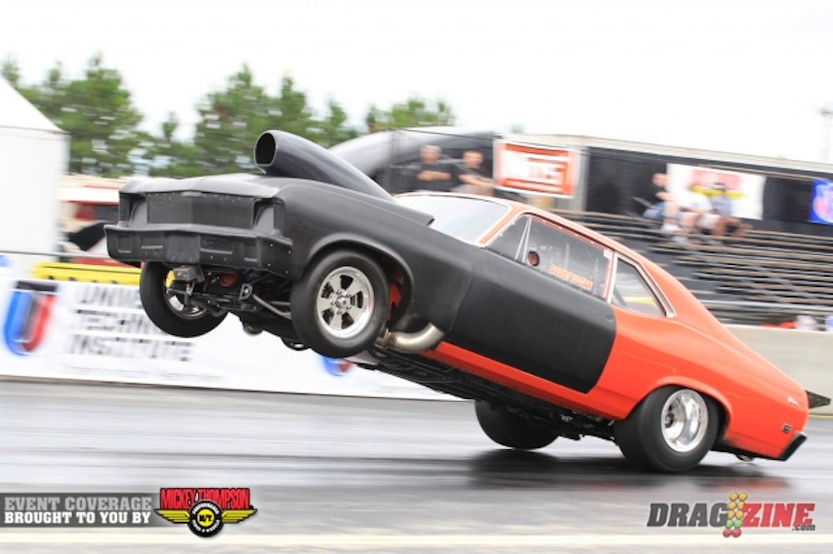 Robby Keziah skied it in his X275 nitrous fed Nova earlier. All was well back in the pits Robby and crew.