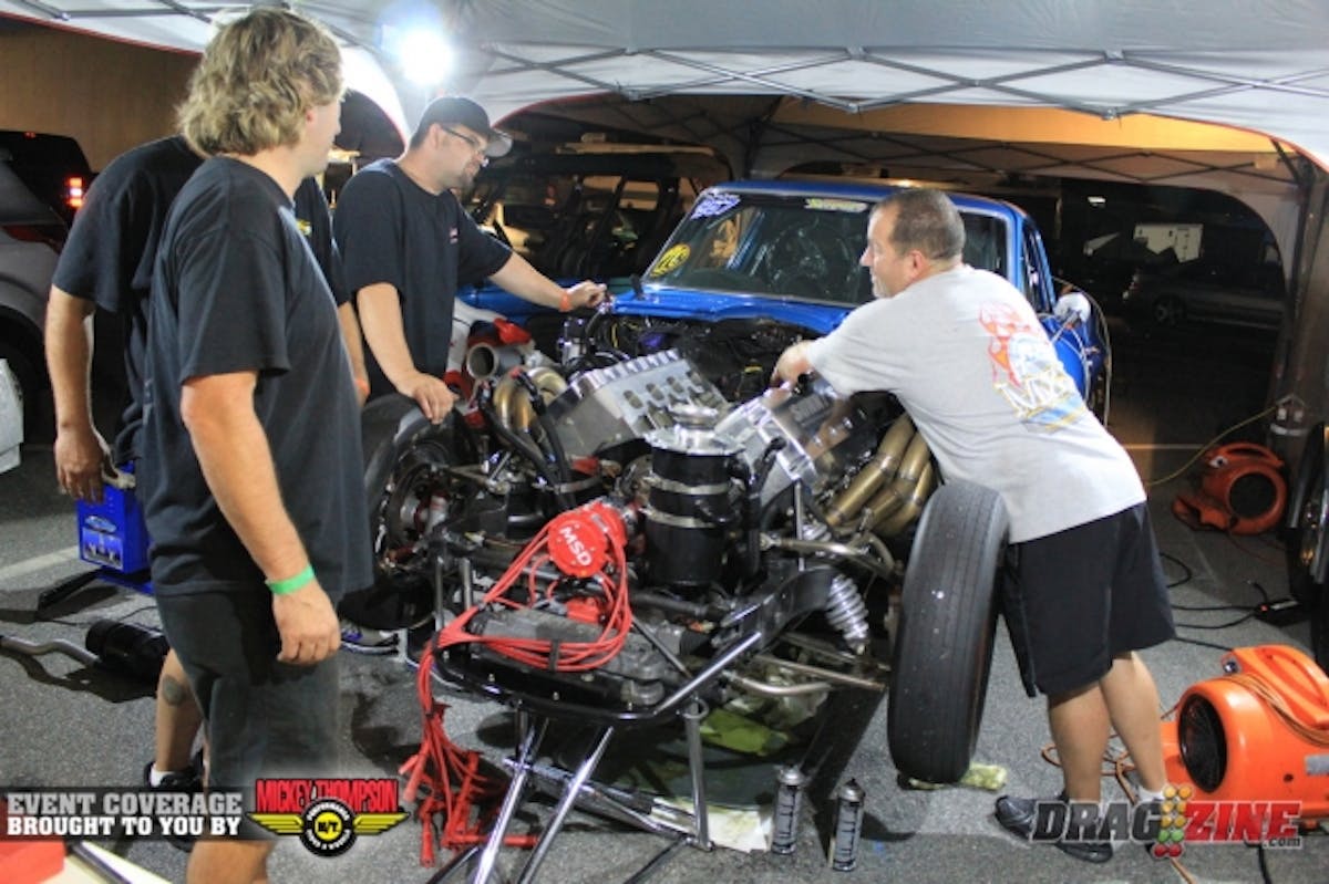 In Team M&M's pit Woody's Vette was also torn into with the intake off. I'll touch base with them in the morning.