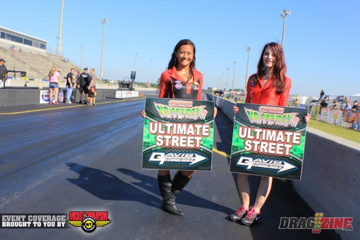 Our round card girls this weekend are Kay Blevins and Stephanie Niewinski introducing Ultimate Converter Concepts/Billet Atomizer Ultimate Street this morning.