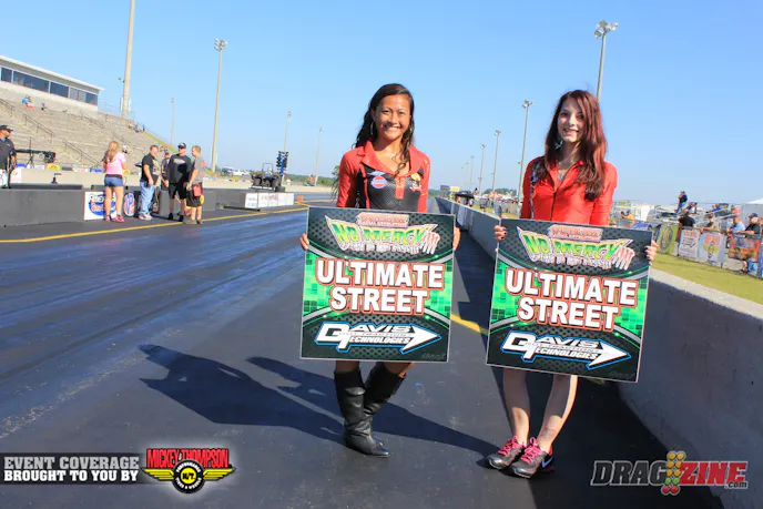 Our round card girls this weekend are Kay Blevins and Stephanie Niewinski introducing Ultimate Converter Concepts/Billet Atomizer Ultimate Street this morning.
