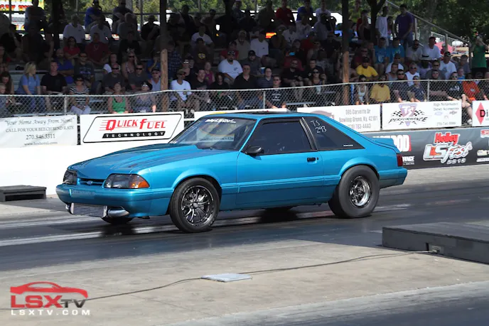 Tommy Blackard took top honors in the True Street competition, running an average of 9.131, with a quickest pass of an amazing 8.994. That is one seriously quick street car, even if it is a Fox-body Mustang...