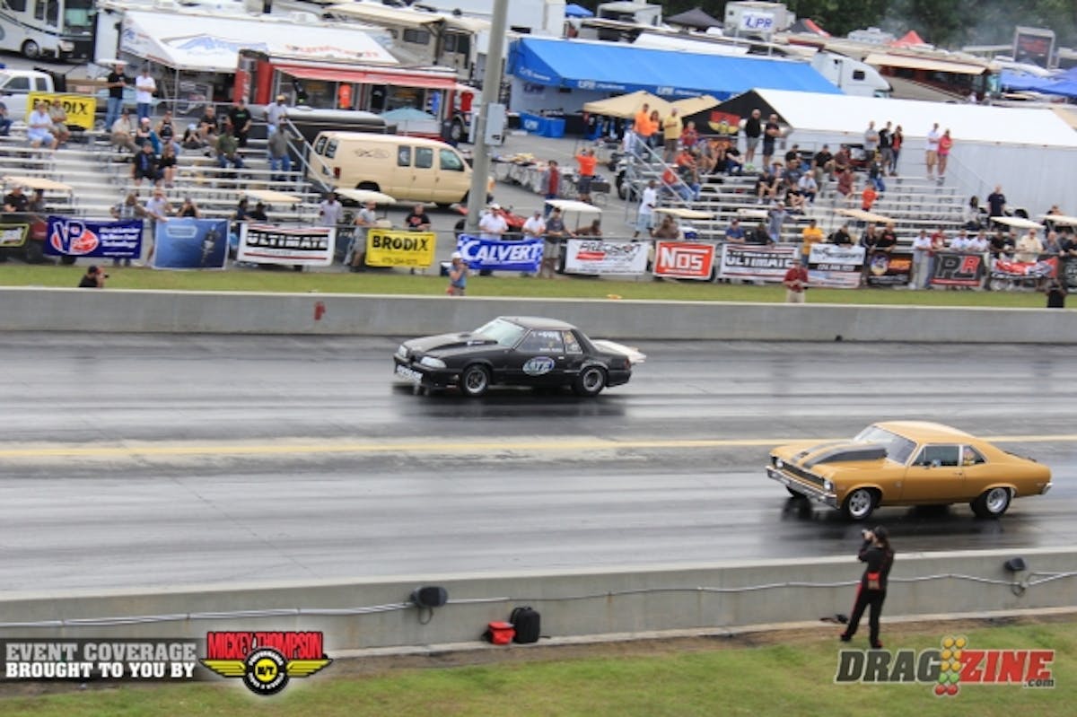 Sean Ashe managed some runs last night in PTC Radial vs. the World running a 4.58, this morning he improved .003 to a 4.55 at 159 settling into fourth in OL 275. Phil Hines ran two cars behind Ashe laying down a very nice 4.46 at167 MPH.