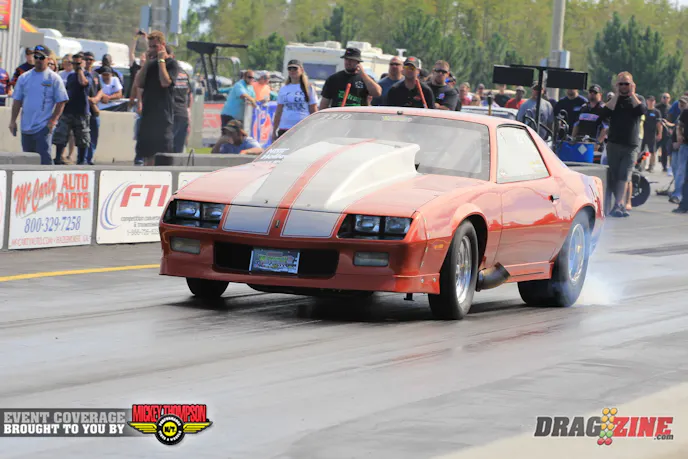 The track got tricky after the sun heated it up this afternoon for many racers including Outlaw Drag Radial racer Will Stevenson. He qualified with a 4.36 at 177 in this morning session, improving his best ET by one hundredth.