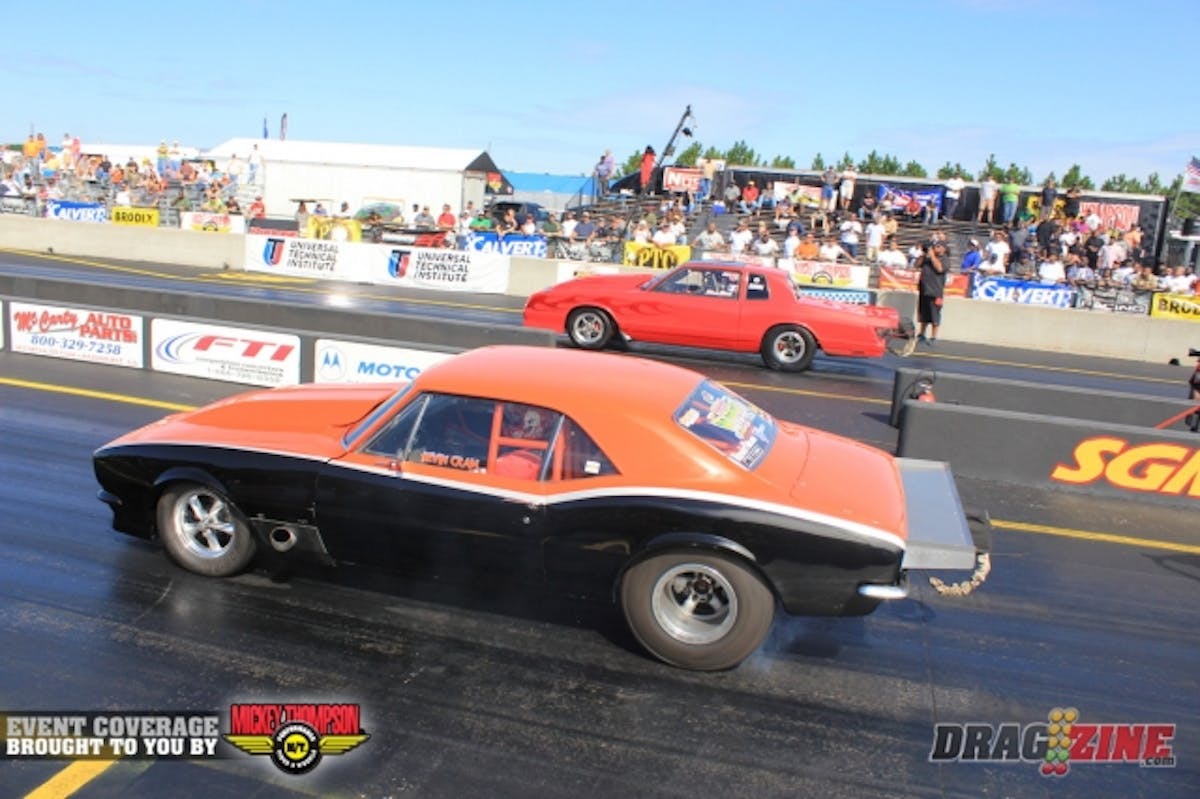 Kevin Cram (near lane) and Shane Stack were paired up in the final session of Radial vs the World. Stack is 12th with a 4.39, Cram is 25th with a 4.52.