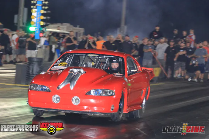 The Kevin Mullins took home the PTC Radial vs the World ET and MPH records running a 4.208 at 194 during round one.