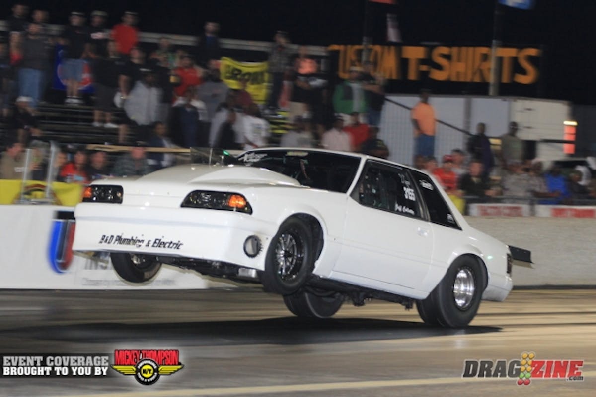 Number five qualifier Jeff Colletta wheelied out in his match with Shannon Renfro. This is the debut weekend for Jeff and this car in X275. Jeff is a fmulti time NMCA Nostalgia Pro Street champion but has since sold that car in favor of small tire racing and more open rules format.