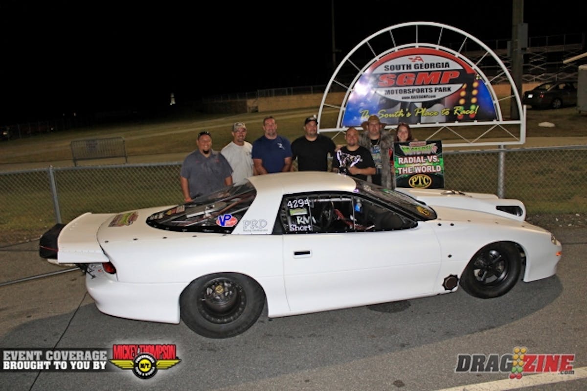 You can't ask for a much better weekend than Candido Sanchez had in his first time running drag radials. Sanchez qualified eleventh and dipped into the 4.30's. The team includes Oscar Rodriguez from PRD Racing Engines, Mel Nelson and former car owner Bill Futch among others. Twin Precision 94's feed the 615 cubic inch Chevy big block.